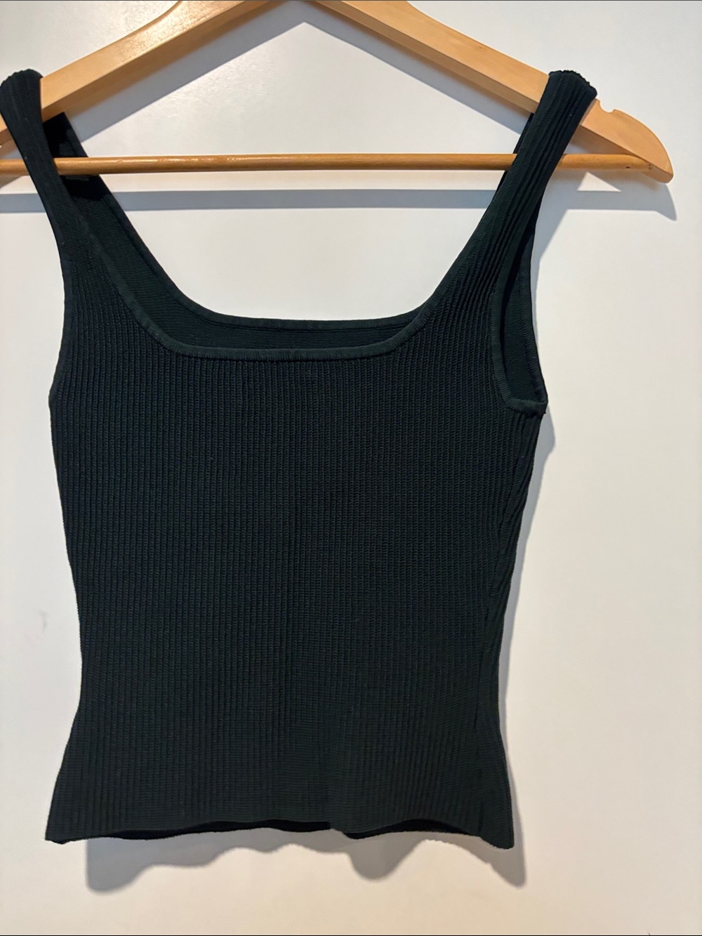 Babaton Black Ribbed Square-Neck Tank - Picture 3 of 3